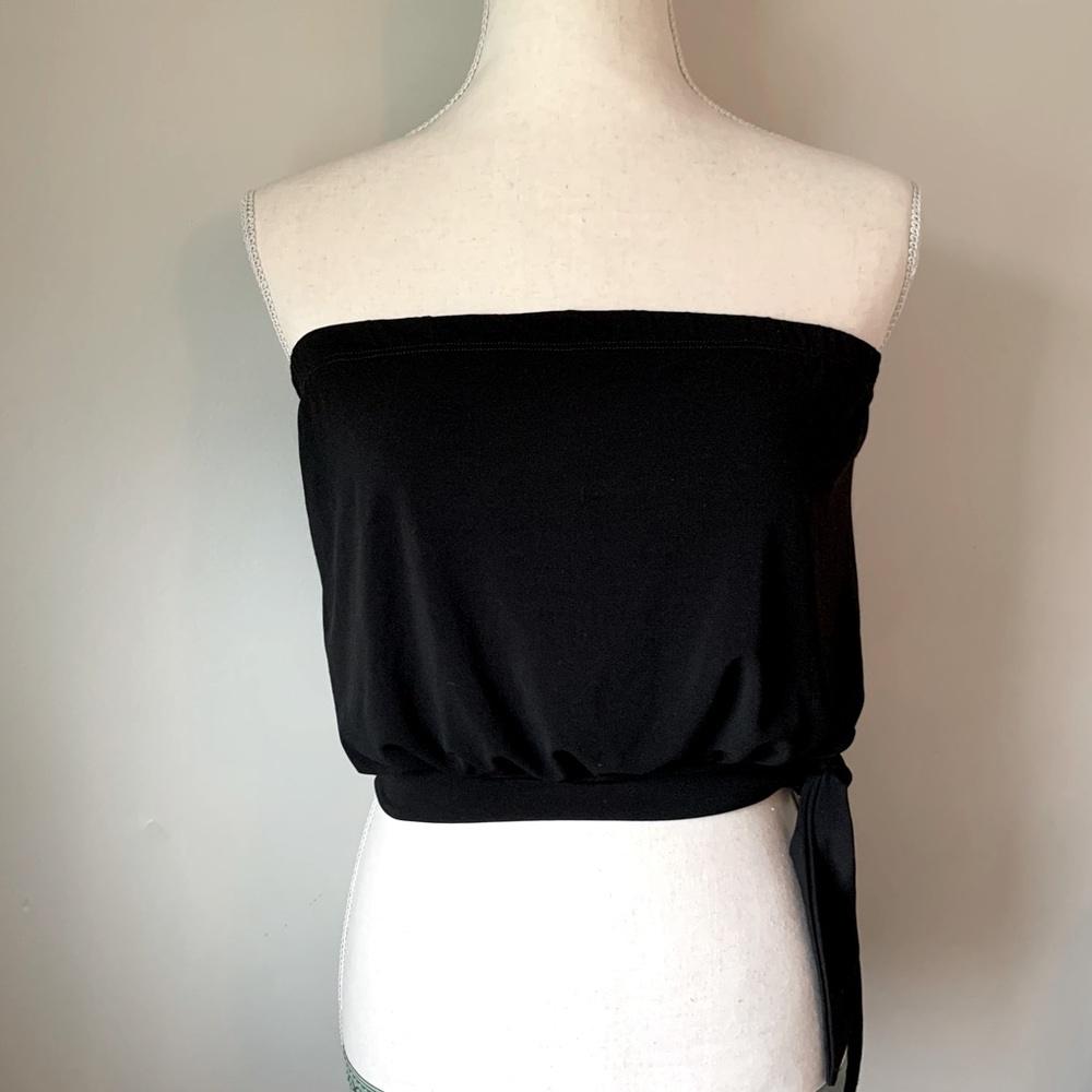 Y2K Vintage Black Cropped Tube Top
